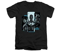 Blue Beetle Mens Host Reyes Short Sleeve Adult V Neck Premium Cotton Tee / T-Shirt