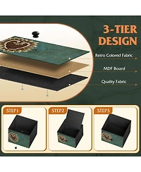 Wlive Dresser for Bedroom with 5 Drawers Wide Chest of Drawers Fabric Dresser Storage Organizer Unit with Fabric Bins for Closet Living Room Hallway F