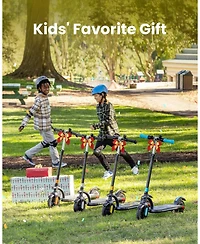 Gyroshoes Electric Scooter for Kids – 3-Speed Adjustable, Foldable Kids Electric Scooter with Led Display, Electric Brake, Colorful Lights, Lig
