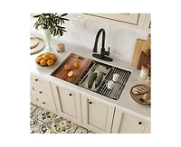 Casainc 31inch L x 19inch W Undermount Kitchen Sink with Accessories