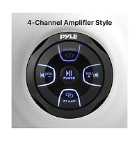 Pyle Amplified Wireless Bt Audio Controller, Waterproof, 300W, Marine-Grade
