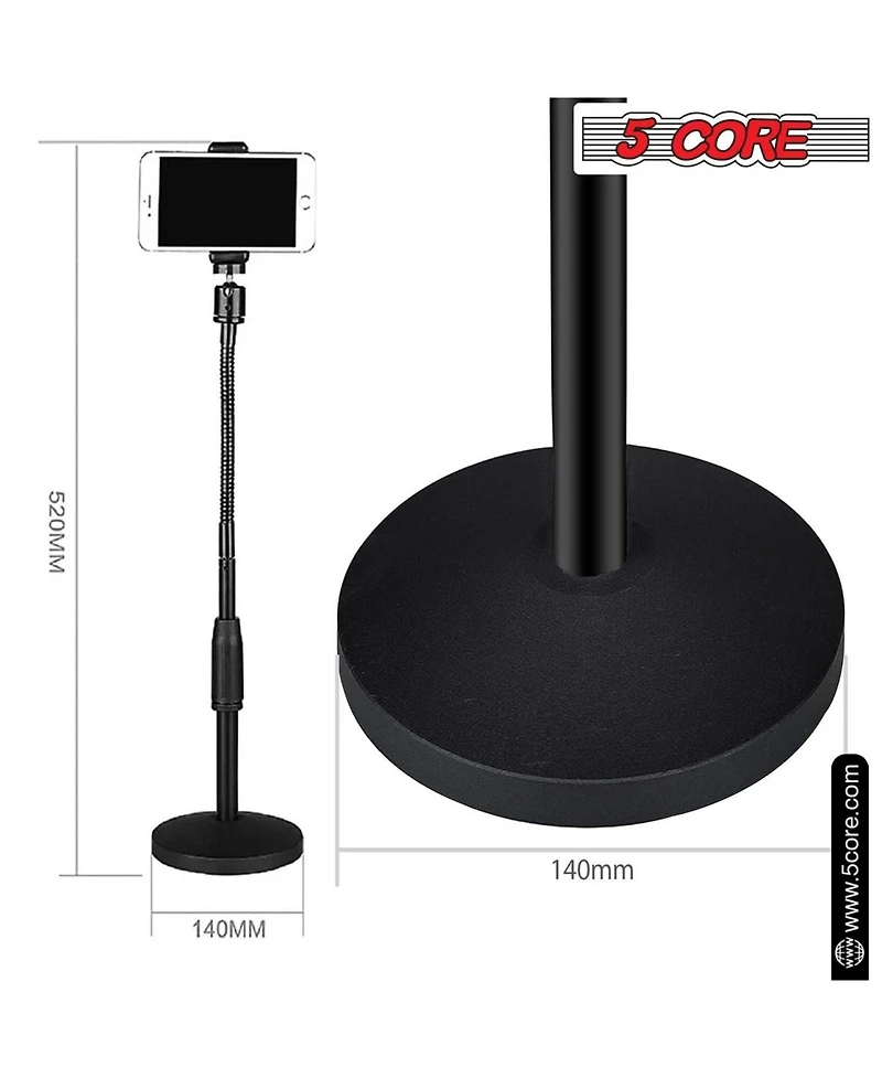 5 Core Cell Phone Stand Adjustable Height & Angle Gooseneck Stand for Desk Flexible Arm - Rbs Mob