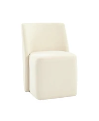 Hulala Home Scott Modern Dining Chair with Lightweight Construction and Universal Wheels