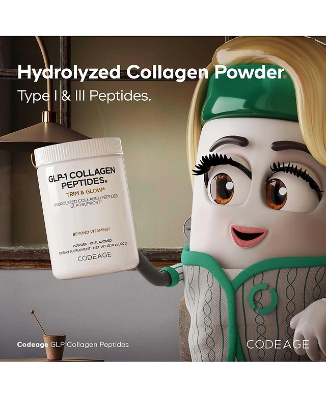 Codeage Glp-1 Collagen Powder Supplement - Nextida Gc Collagen Peptides - Glp  1 Support - Hydrolyzed Collagen, Grass-Fed, Type I & Iii, Unflavored