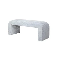 Jofran Sophia Modern Luxury Curved Upholstered Waterfall Jacquard Bench