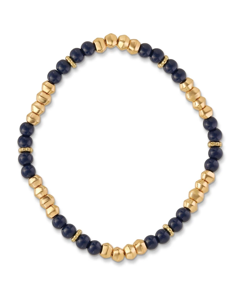 Jessica Simpson Multi-Color Beaded Bracelet Set with Evil Eye Charm - Boho Chic Stackable Bracelets