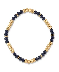 Jessica Simpson Multi-Color Beaded Bracelet Set with Evil Eye Charm - Boho Chic Stackable Bracelets