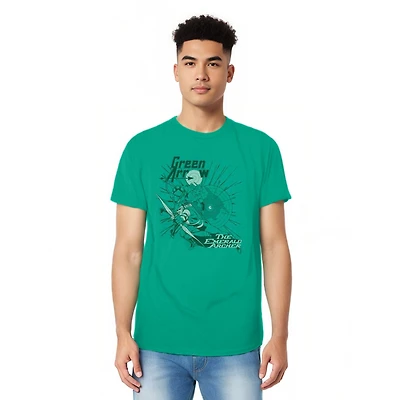 Dc Green Arrow Men's Comics The Emerald Archer Adult Heather Tee / T-Shirt