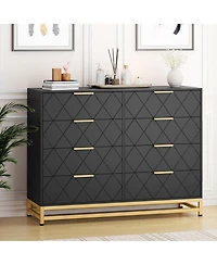 Dresser for Bedroom with 8 Drawer, Tv Stand Dressers Chest of Drawers