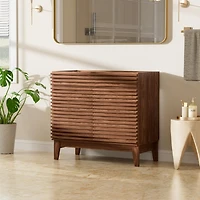 Mid-Century Freestanding Bathroom Cabinet Vanity with Storage