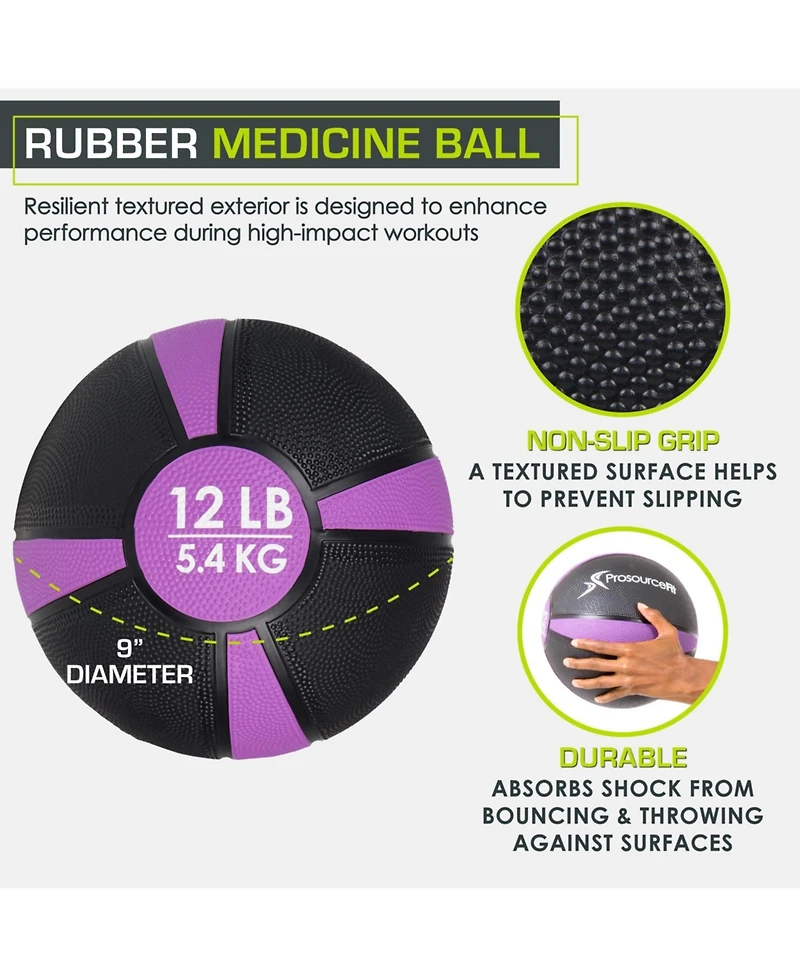 ProsourceFit Rubber Medicine Ball