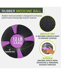 ProsourceFit Rubber Medicine Ball