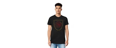 House Of The Dragon Men's Shield Vintage Dark Short Sleeve Adult Tee / T-Shirt