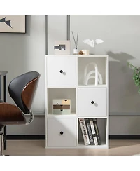Gouun 3-Tier Bookcase with Anti-toppling Device for Living Room