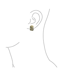 Bling Jewelry Half Hoop Shrimp Style Two Tone Woven Cable Braided Dome Weave Clip On Earrings Non Pierced Ears Oxidized Silver Gold Plated Brass