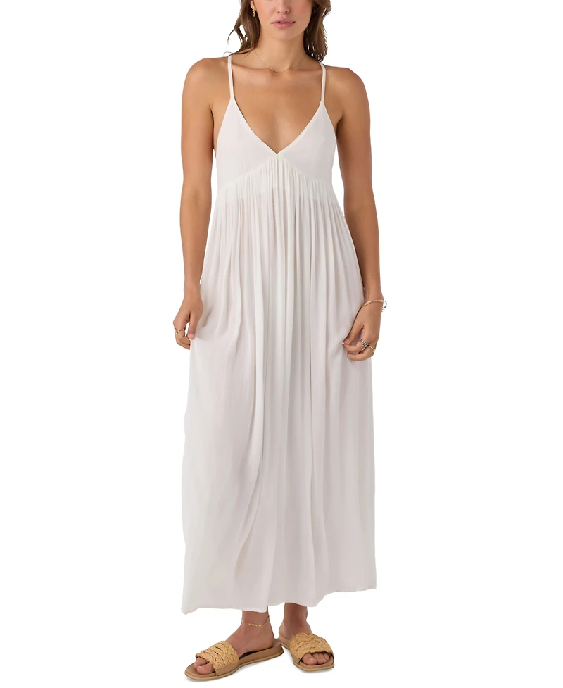 O'Neill Women's Saltwater Solids Mel V-Neck Maxi Dress