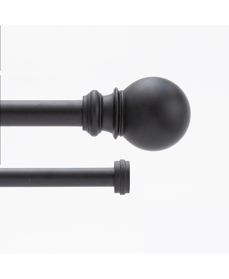 Kenney Bryce 3/4 Inch Decorative Bay Window Double Curtain Rod for Elegant Treatment