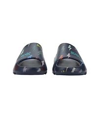 Ac/Dc Men's Acdc Rainbow Thunderbolt Logos Blue Slide Sandals-Large