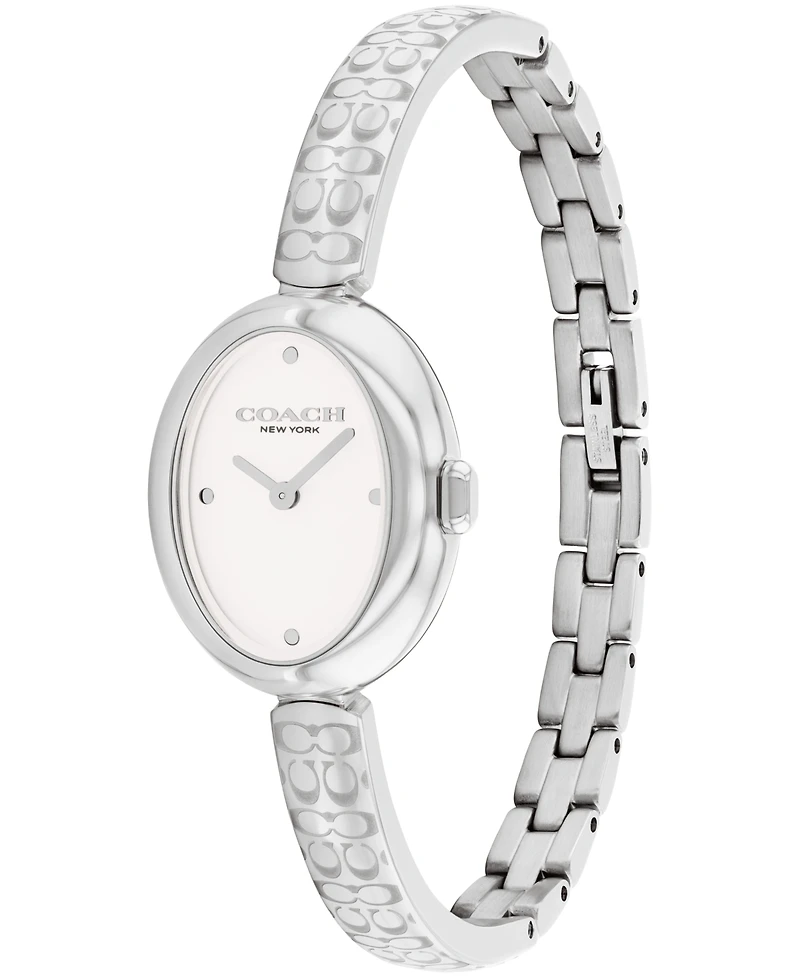 Coach Women's Sammy Silver Tone Stainless Steel Bangle Bracelet Watch