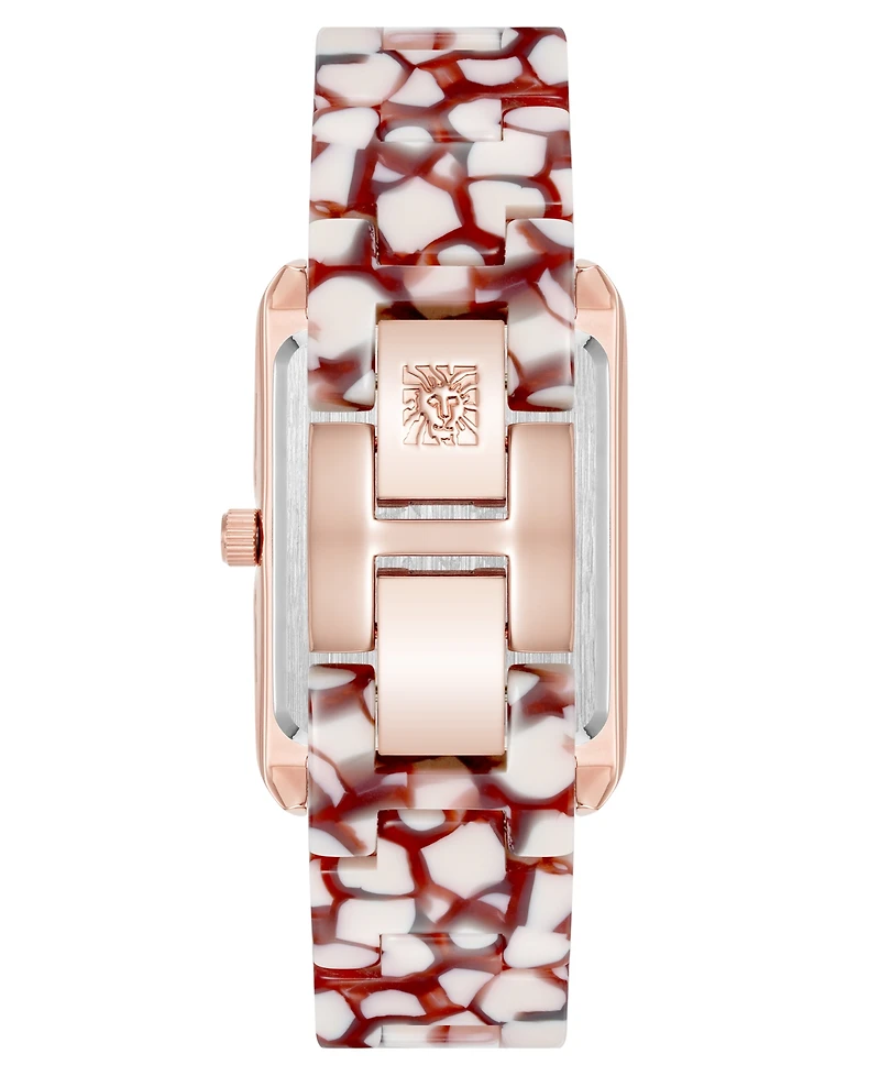 Anne Klein Women's Quartz Red and Pink Acetate Bracelet Watch, 26mm