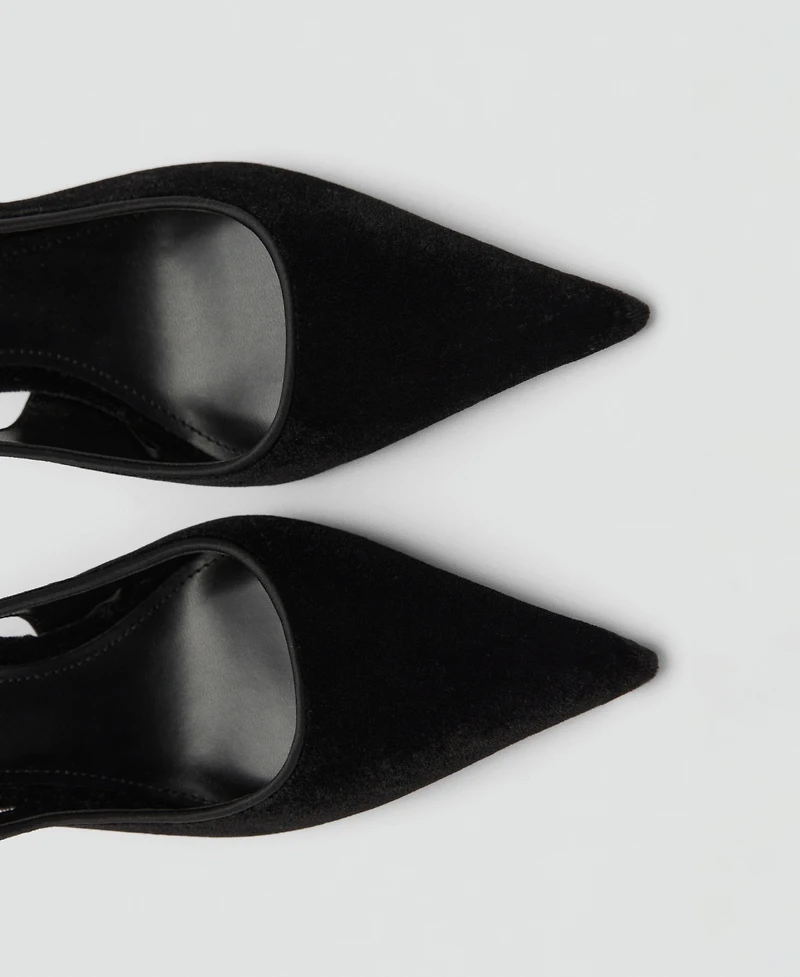 Mango Women's Velvet Heeled Shoes