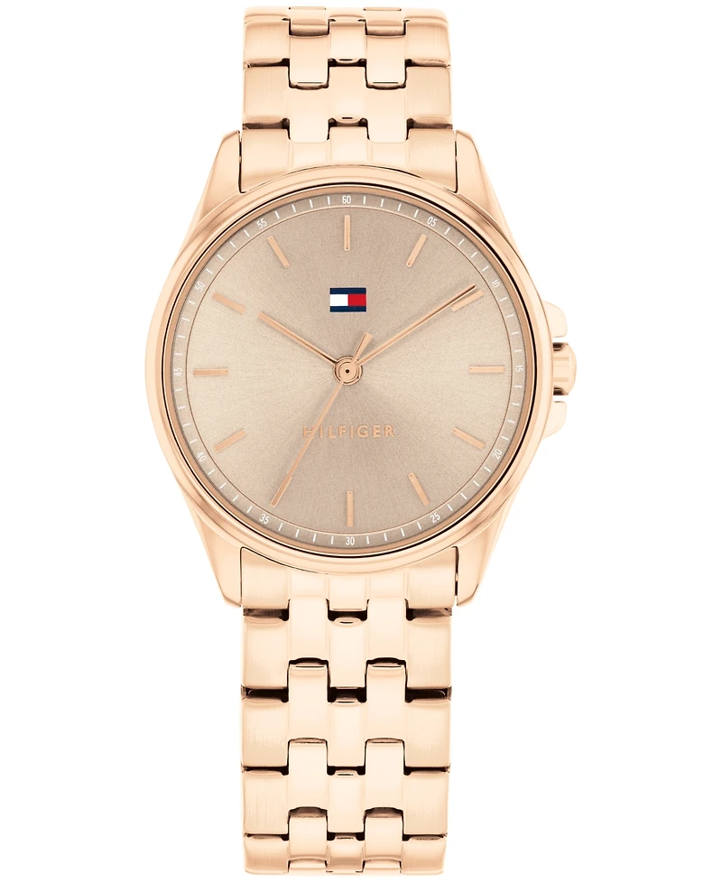 Tommy Hilfiger Women's Quartz Rose Gold Tone Stainless Steel Bracelet Watch, 30mm