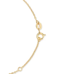 Macy's Amethyst (3/8 ct. t.w.), Pink Amethyst (1/3 ct. t.w.) & White Topaz Accent Circle Hearts 18" Pendant Necklace in 14k Gold Over Sterling Silver