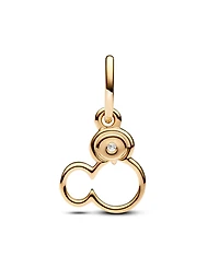 Pandora Disney Mickey Mouse Silhouette Lab-Grown Diamond Dangle Charm