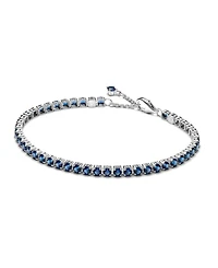 Pandora Sterling Silver Sparkling Blue Tennis Bracelet