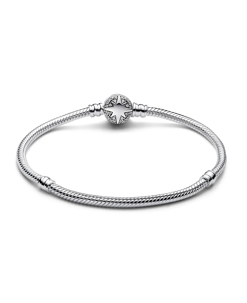 Pandora Sterling Silver North Star Clasp Snake Chain Bracelet