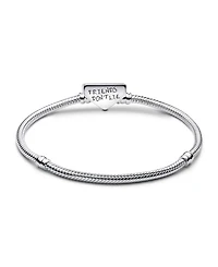 Pandora Sterling Silver Stranger Things Clasp Snake Chain Bracelet