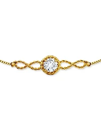 Giani Bernini Round Cubic Zirconia Infinity Link Bolo Bracelet (1-1/4 ct. t.w.) 18k Gold Over Sterling Silver, Exclusively at Macy's