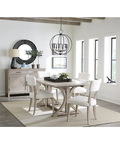 Sadie 5-Pc. Rectangular Dining Set (Table & 4 Upholstered Side Chairs), Created for Macy's