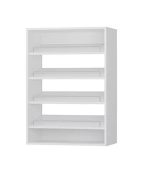 Modular Storage Angled Shelves, Wood Closet Organizer Adjustable, Stacking