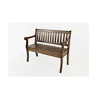 Jofran Artisan's Craft 42" Rustic Farmhouse Distressed Solid Wood Storage Bench