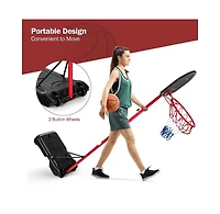 Kuyotq Portable basketball hoop with backboard and wheels