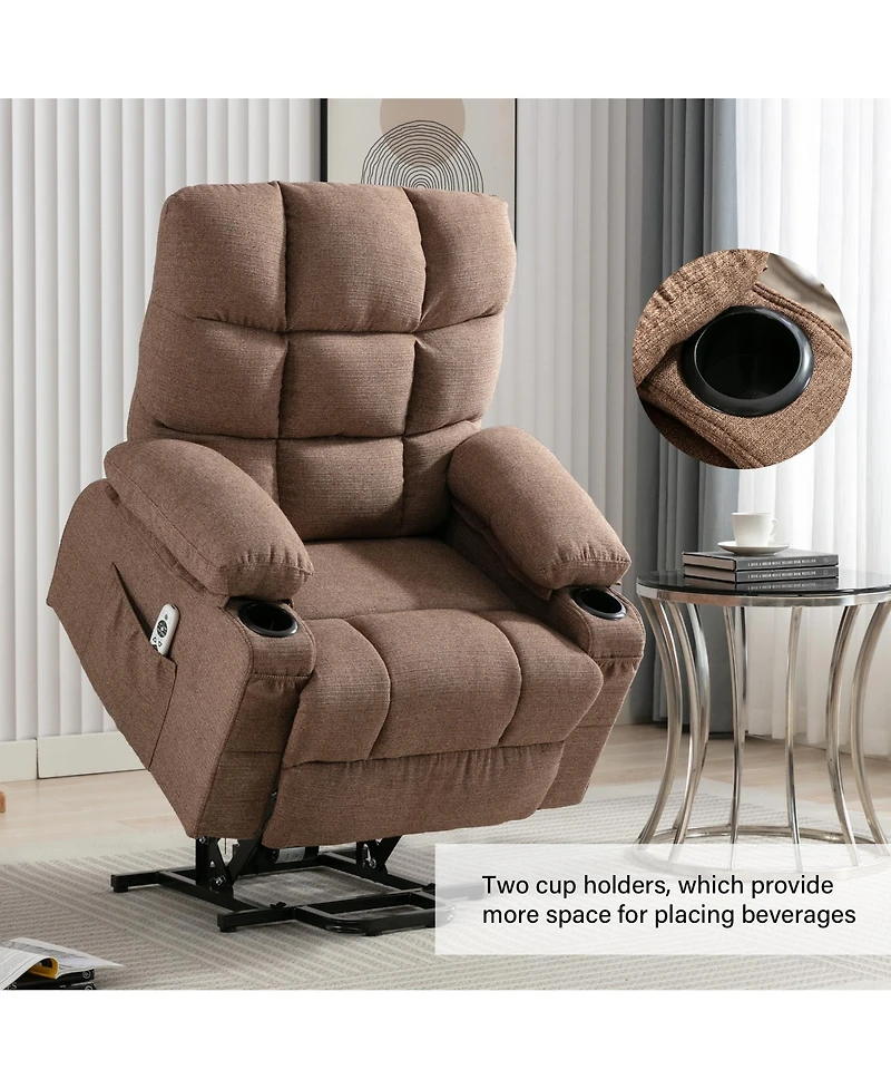 Boyel Living Power Lift Recliner Chair Recliners for Elderly with Heat and Massage Recliner Chair