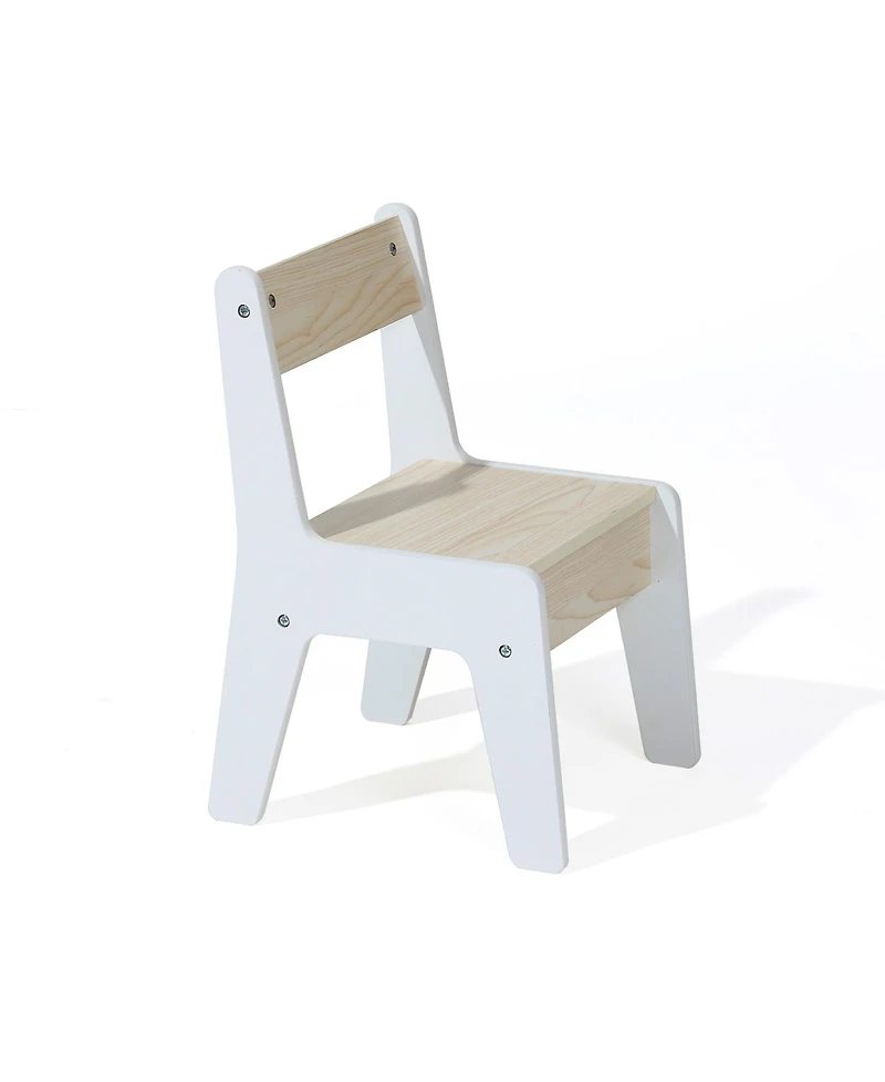 LuxenHome Drawing and Activity Board Children Table with 2 Chairs Set