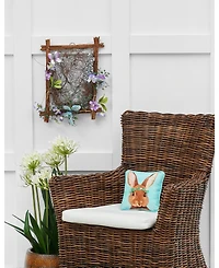8" x 8" Clover Easter Spring Themed Bunny Spring Small/Petite Printed Accent Throw Pillow