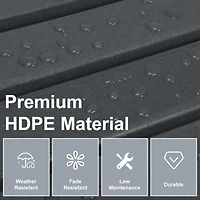 Aoodor Outdoor Adirondack Ottoman - Weather-Resistant Hdpe Patio Footrest for Ultimate Relaxation