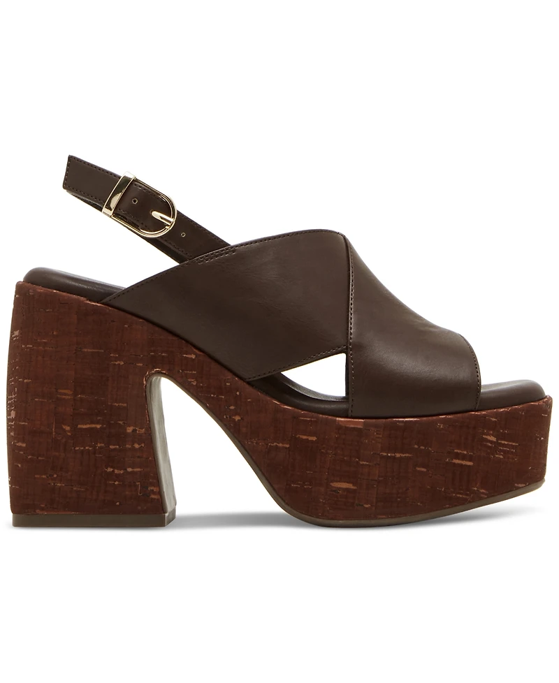 Madden Girl Terrific Crisscross Platform Slingback Sandals
