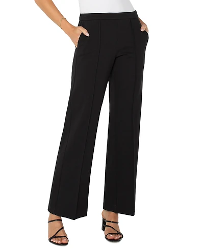 Liverpool Los Angeles Petite Pull-On Wide-Leg Pants