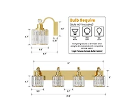 gaomon Modern Crystal Bathroom Vanity Lights Gold Bathroom Light Fixtures Crystal Vanity Shower Lights Over Mirror