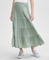 And Now This Women's Pull-On Tiered Maxi Skirt