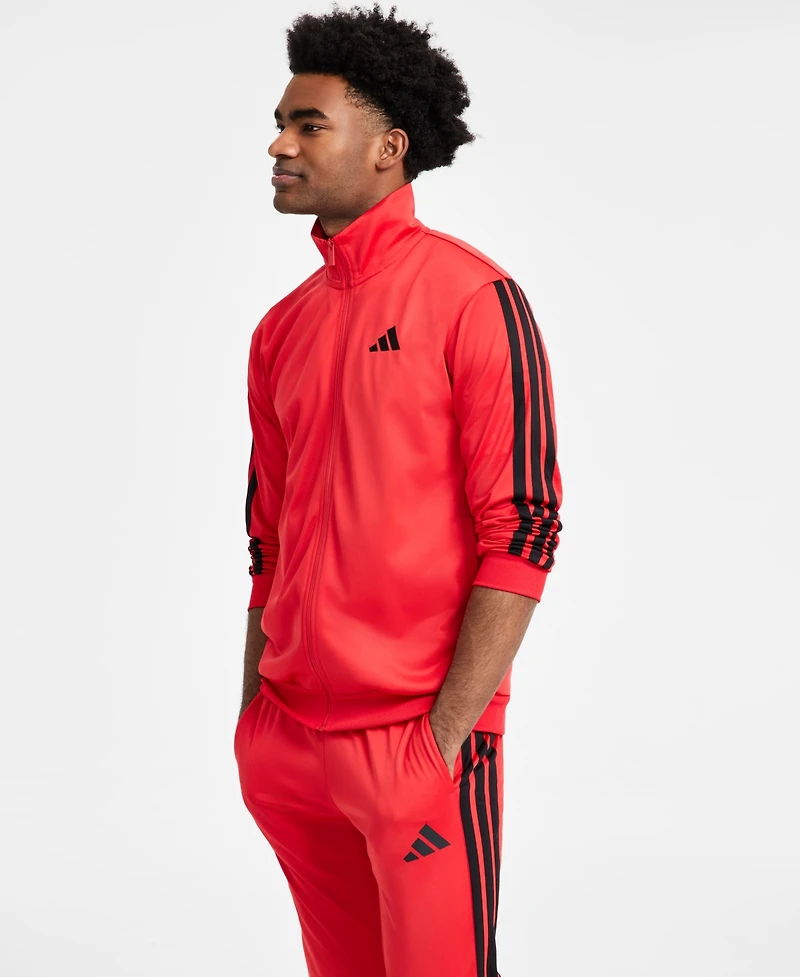 adidas Men's 3 Stripes Tricot Regular Track Top