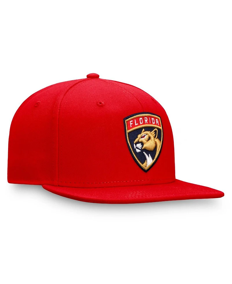 Fanatics Men's Red Florida Panthers Core Primary Logo Snapback Hat