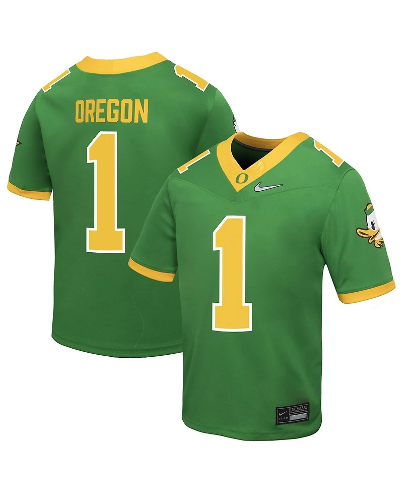 Nike Toddler 1 Apple Green Oregon Ducks Vapor Fusion Alternate Jersey
