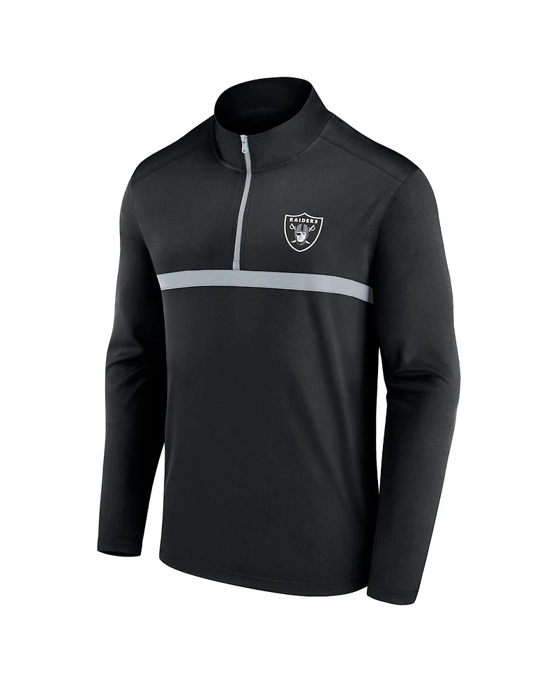 Fanatics Men's Black Las Vegas Raiders Head-to-Head Quarter-Zip Top