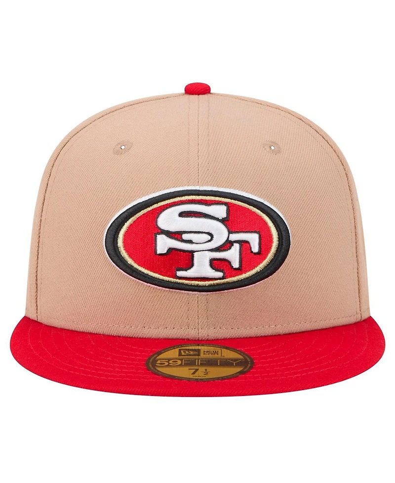 New Era Men's Tan San Francisco 49ers Logo Main 59FIFTY Fitted Hat
