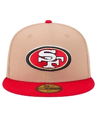 New Era Men's Tan San Francisco 49ers Logo Main 59FIFTY Fitted Hat